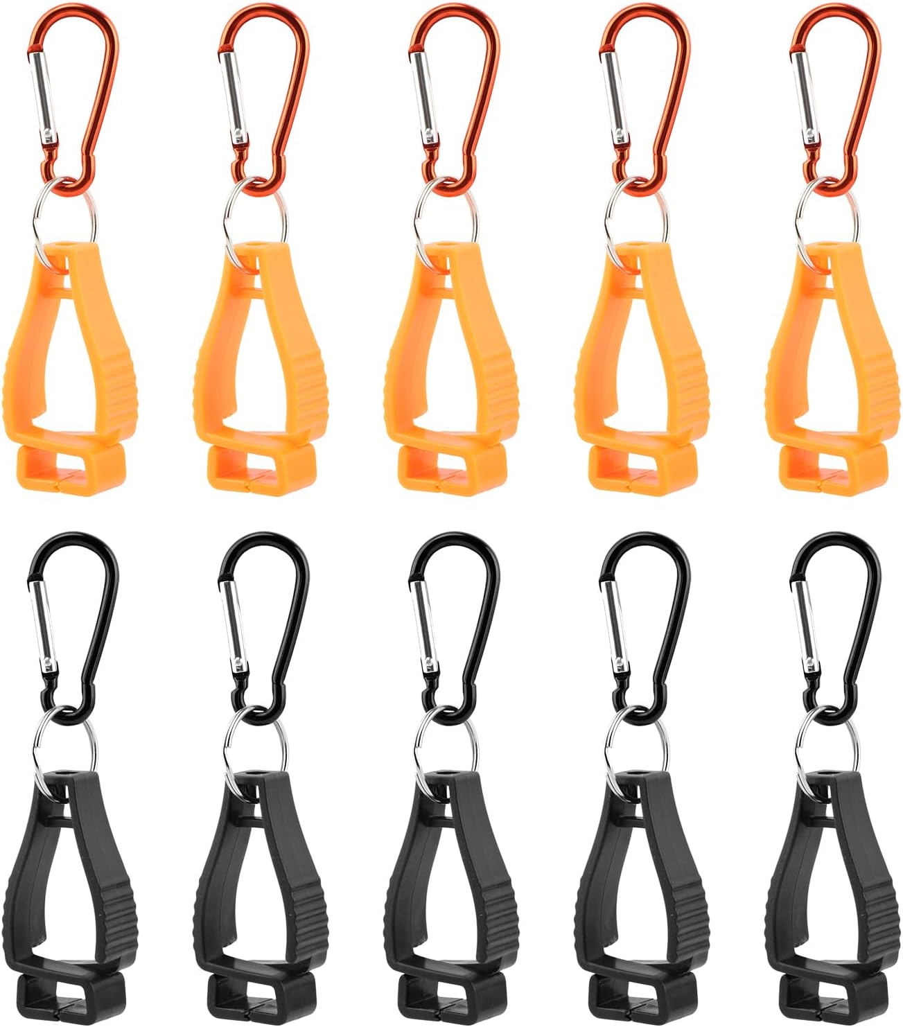 10 Pack Glove Clips for Work - Glove Holder Clip with Carabiner