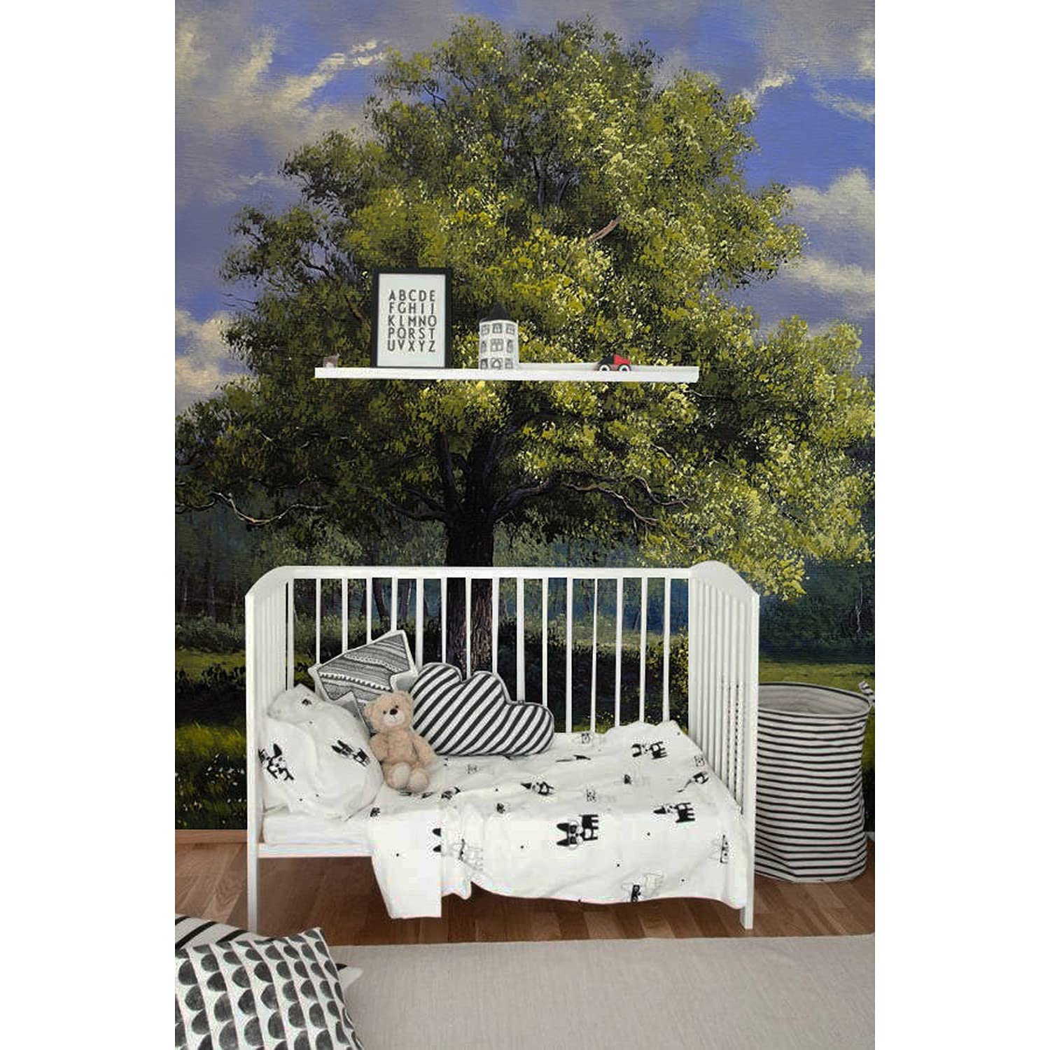Papier Peint En Tissu Intissé Meuble Chambre Salon Muraux Forêt Paysage Huile Coloray