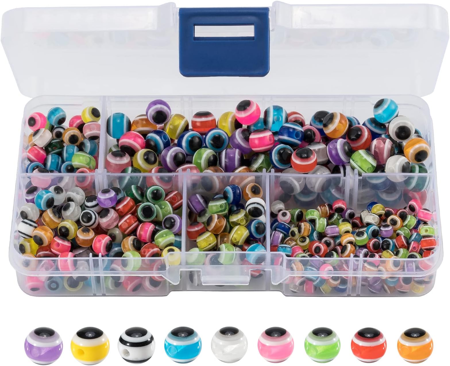 Dr.Fish Fishing Bead Bait Eggs Kits Floating Ball Stopper Plastic with Box Glow Round Luminous Saltwater Freshwater Salmon Trout 500-3000pcs