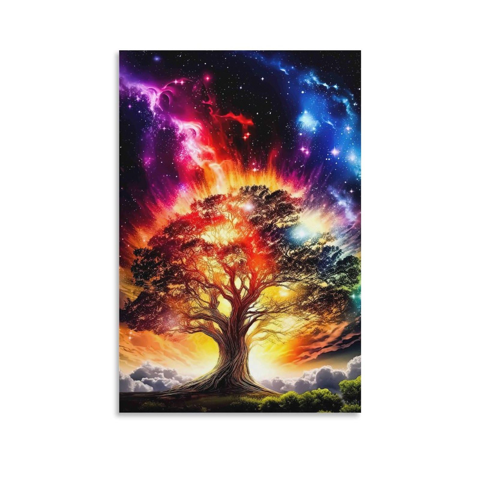 3D Printed Galaxy Starry Sky Canvas Wall Art Cosmic Nebula Decor nan