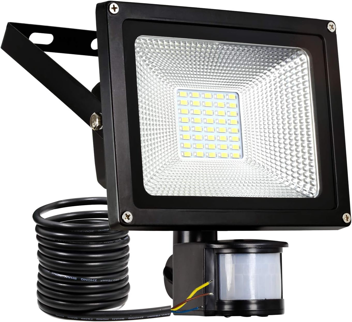 20W security lights motion sensor floodlight outside lighting with sensor lights outdoor Light With PIR LED Security Light Waterproof 2000 Lumen Daylight White