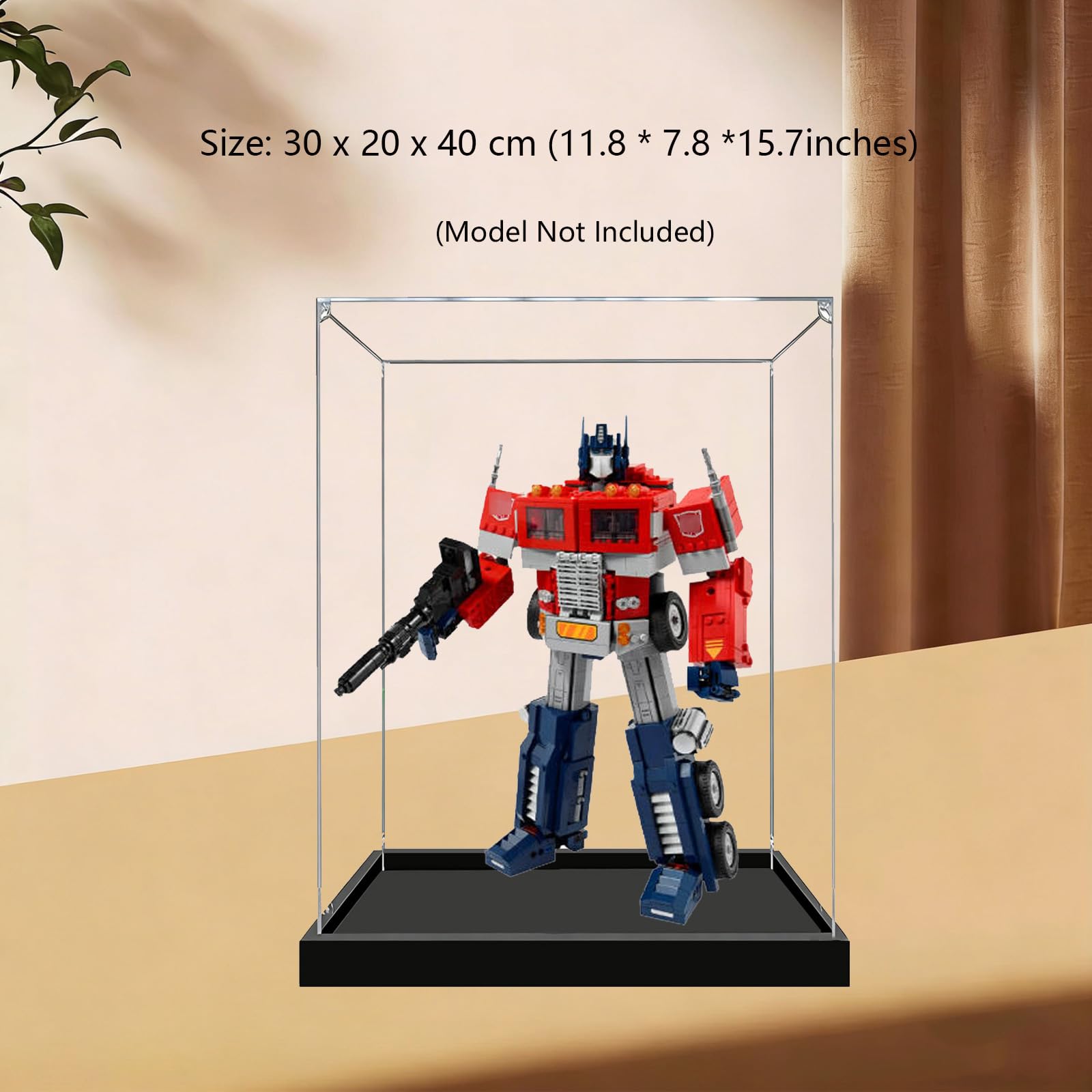 Akrylowa witryna kompatybilna z modelem robota Lego 10302, pyłoszczelne, przezroczyste pudełko do przechowywania, pudełko ekspozycyjne kompatybilne z zamkiem 10302 (model nie jest dołączony) (2 mm)