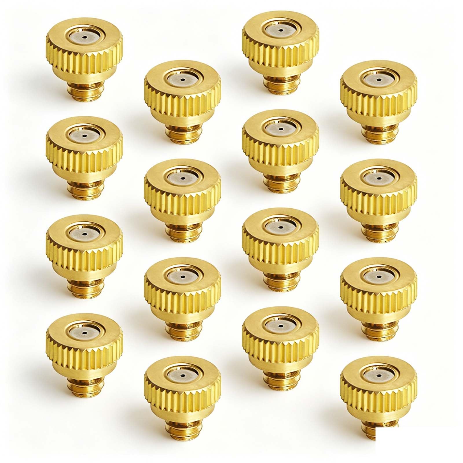 TQNVCKFP Brass Low Pressure Atomizing Nozzles,Fine Mist Spray Heads for Garden Irrigation 30 Pieces aperture0.5mm