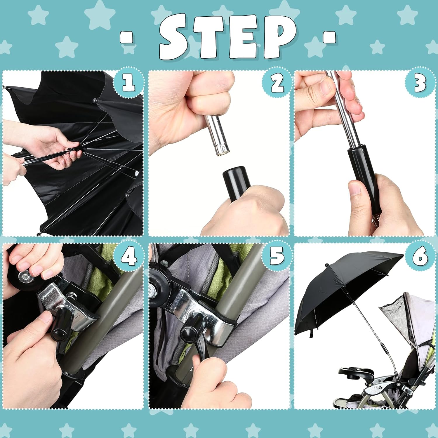 Prikaz kompatibilnosti suncobrana s različitim tipovima kolica