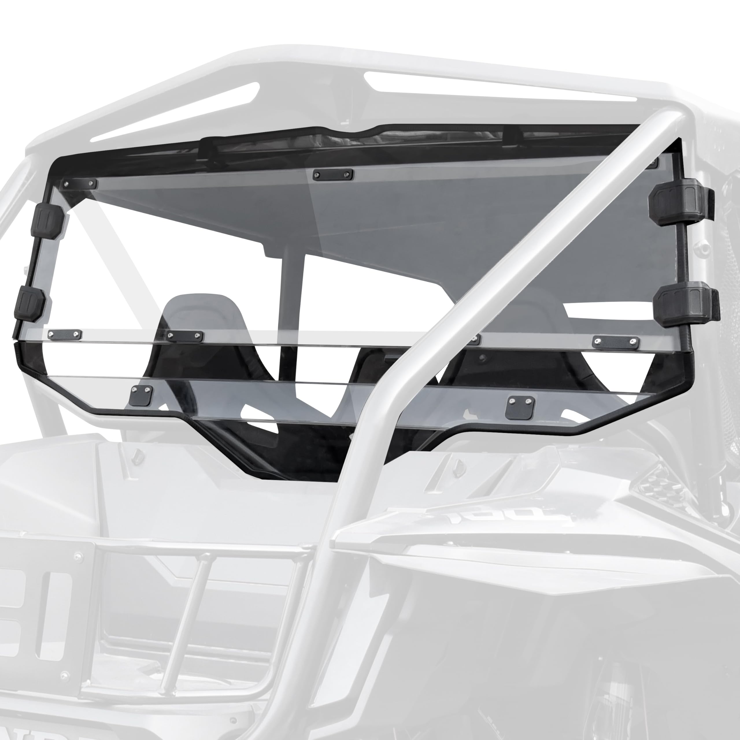 SAUTVS Combined Rear Windshield for Honda Talon 1000R-4 1000X-4 1000XS-4 2020-2025 Accessories, Polycarbonate Clear Back Window with Noise Strip, Impact Resistant