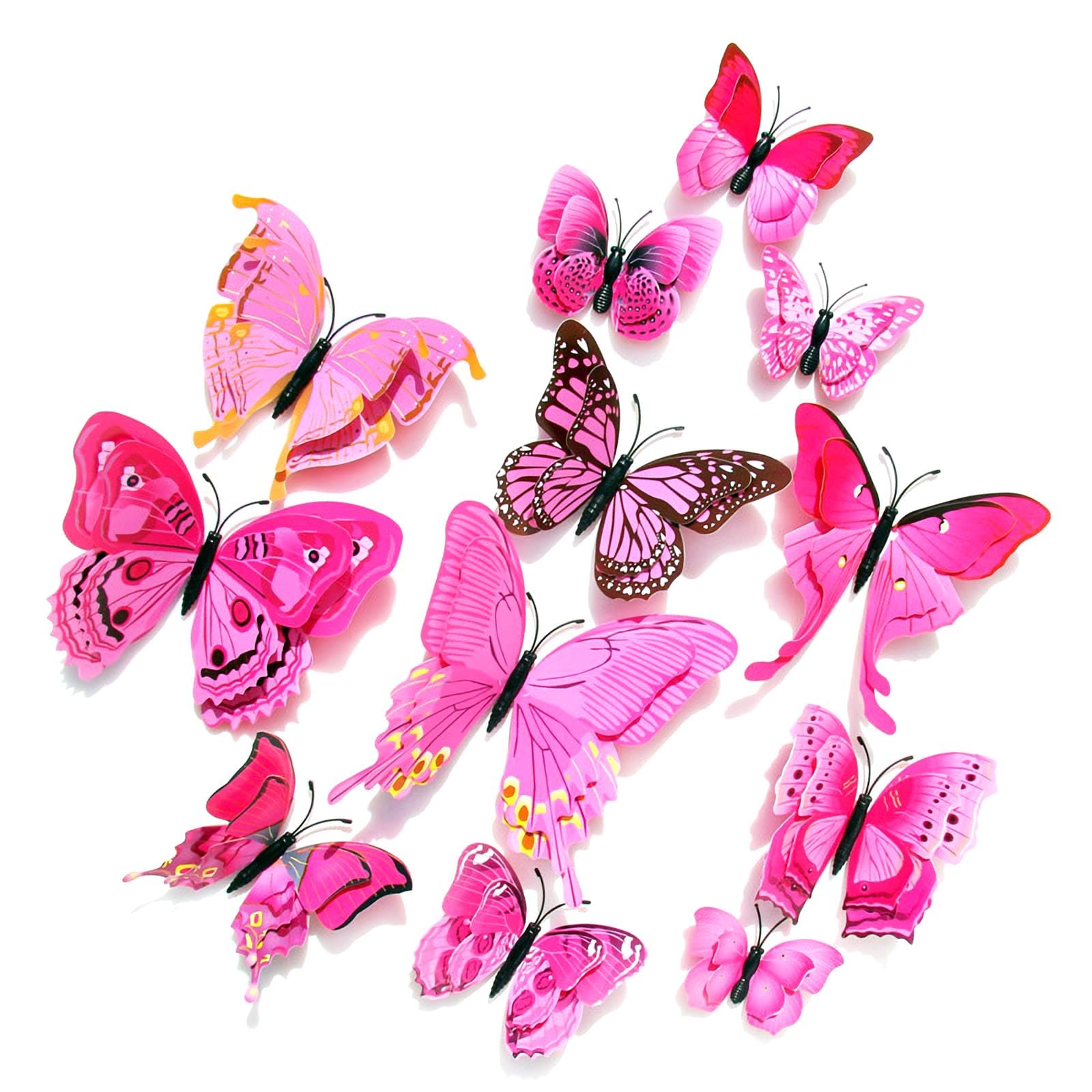 OPSEAM 3D Butterfly Wall Decor Butterfly Decorations Stickers with Magnets