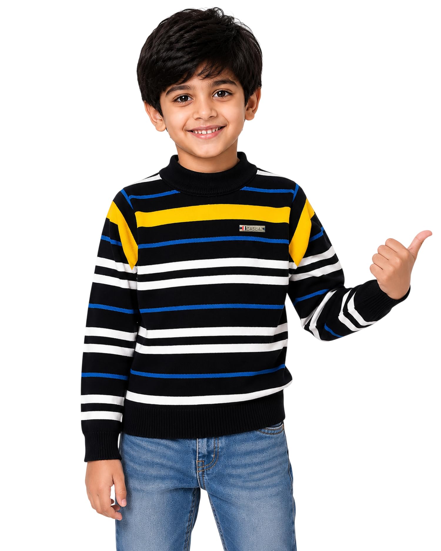 Kuchipoo Boys' Winter Wear Knitted Sweater | Full Sleeves Warm Pullover | Casual & Stylish Kids' Jumper-image-21