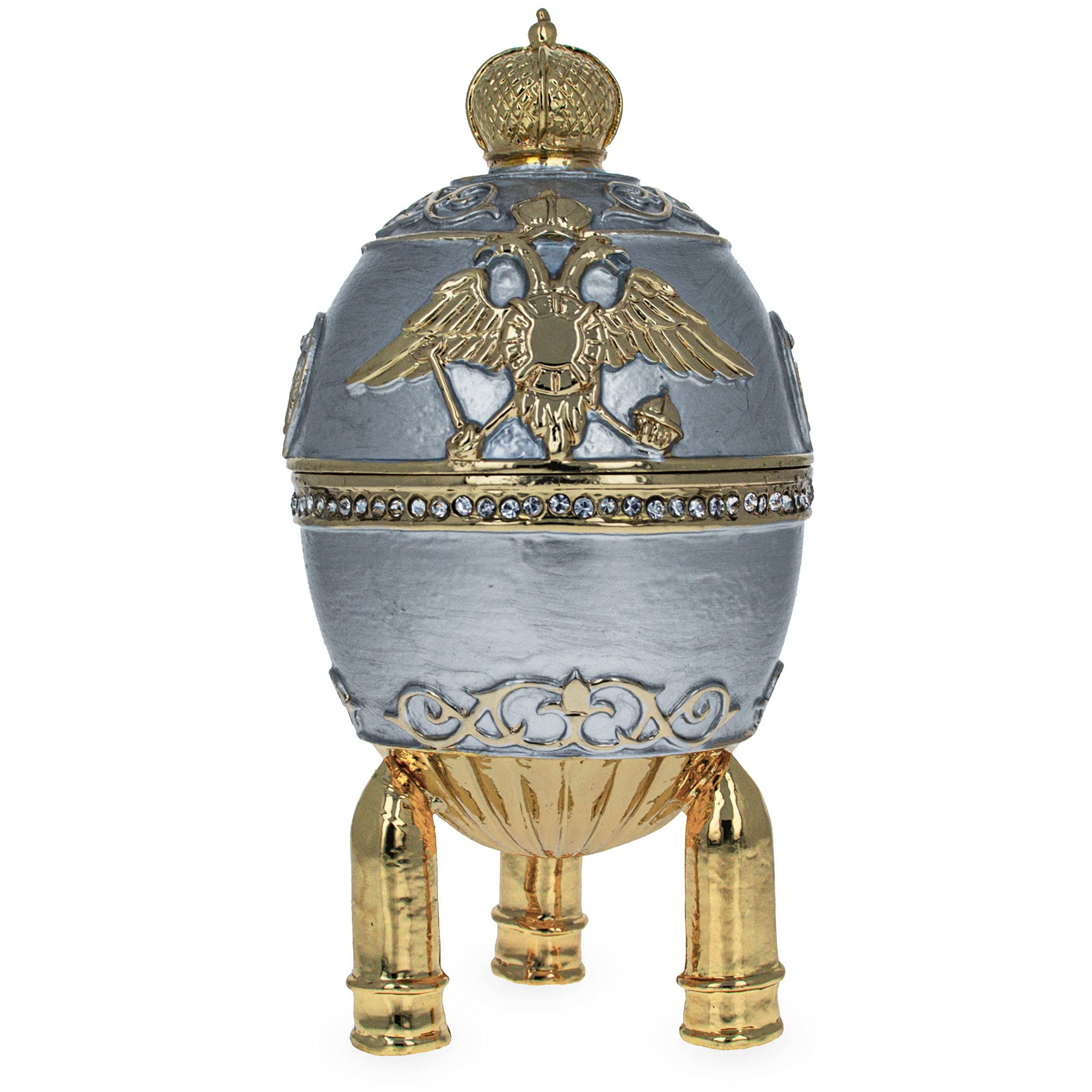 Œuf militaire 1916 en acier pour décoration de bureau et salon élégant