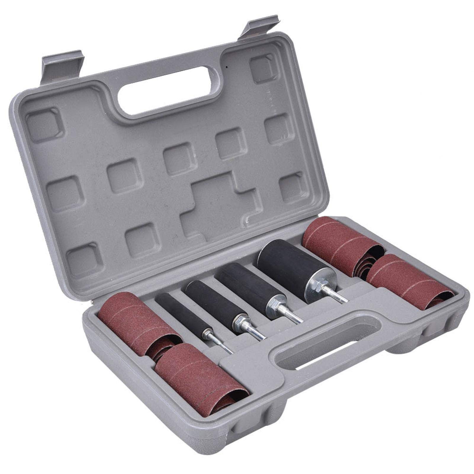Kit de manchons de tambour de ponçage, papier abrasif, outil de polissage du bois en métal Kit de manchons abrasifs pour le travail du bois