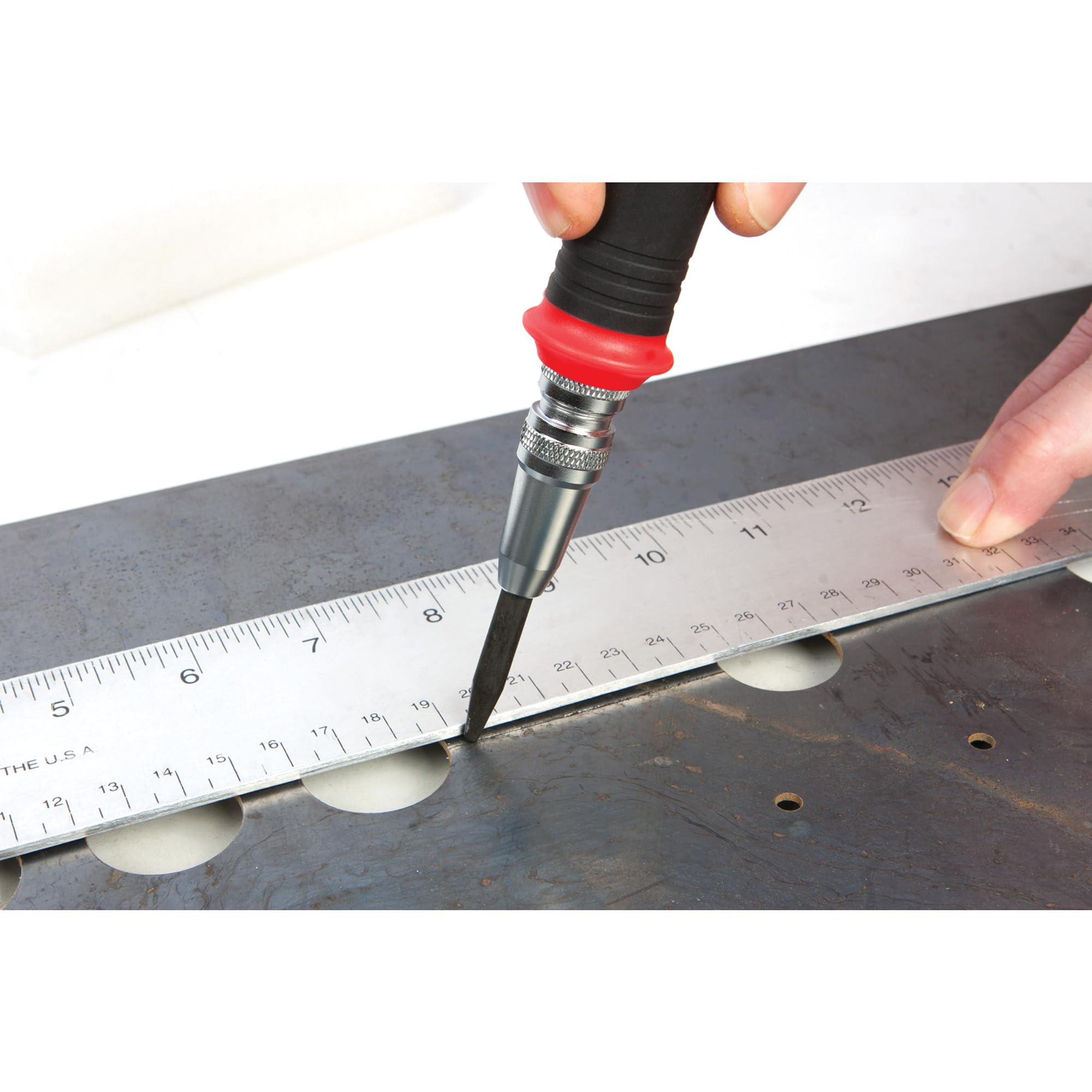Performance Tool W7550 Poinçon Central Automatique HD - Outil précis et Durable pour marquer et poinçonner des matériaux, Noir
