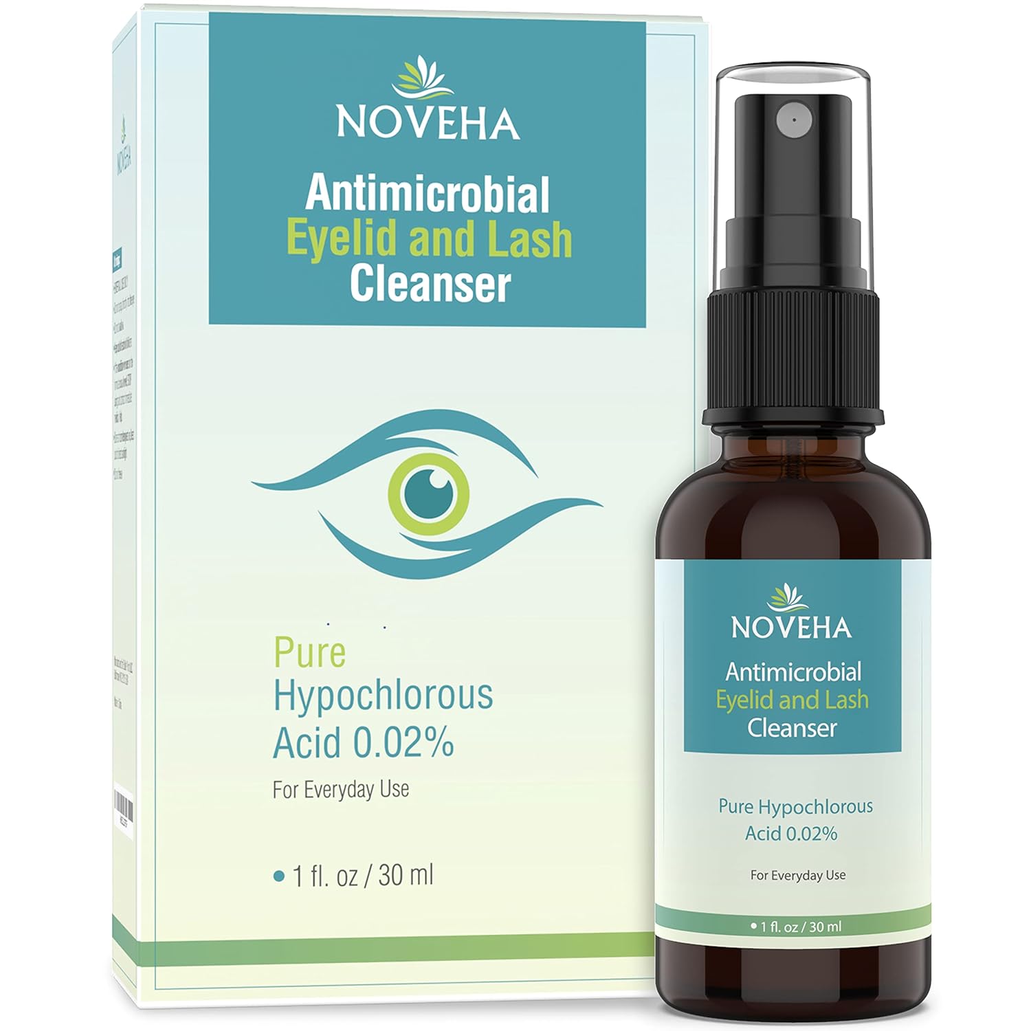NOVEHA Antimicrobial Eyelid and Lash Cleanser Fast Acting