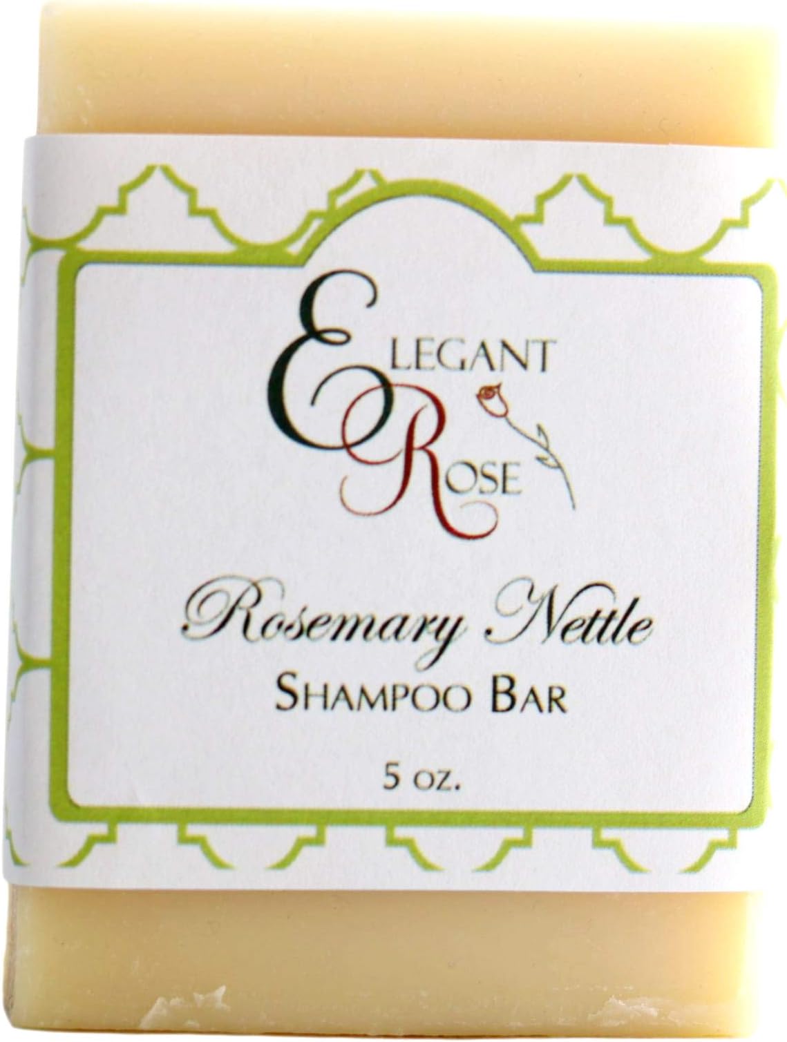 Elegant rose Boutique Rosemary Nettle Shampoo Bar - 5 Ounce - Great for Thinning Hair. Hair Growth | Vegan & All Natural Hair Growth Shampoo Bar | Made in US || Paraben Free | Sulfate Free