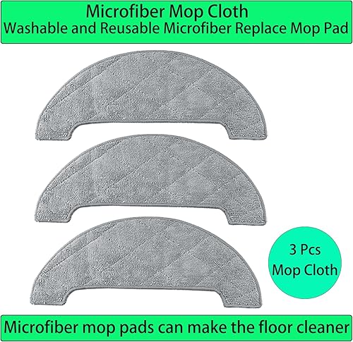 Miniatura 6 de Piezas de repuesto de repuesto para robot aspiradora Proscenic 850T, 1 cepillo principal, 3 pares de cepillos laterales, 3 filtros, 3 accesorios de