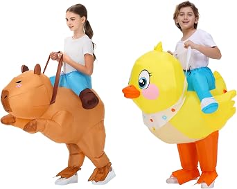 XYJKIDSES Inflatable Capybara Costume for Kids Inflatable Duck Costume for Kids Halloween Blow Up Costumes for Boys Girls