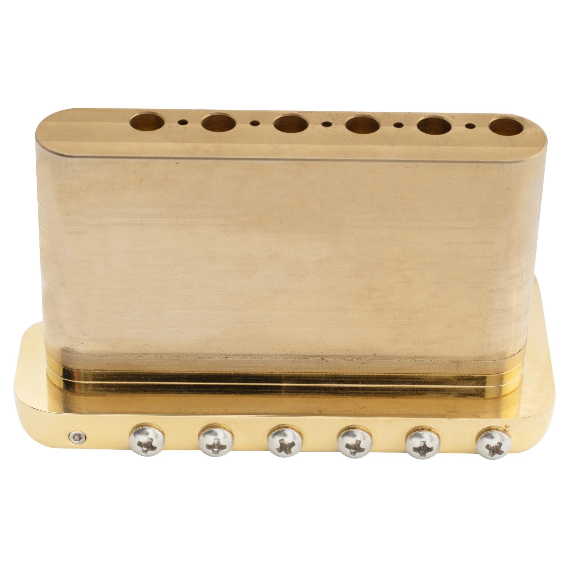 Mostek Gitarowy Mostek Tremolo Z 6 Śrubami W Całości Litego Mosiądzu O Średnicy 52,5 Mm Do Gitary Elektrycznej(Gold)