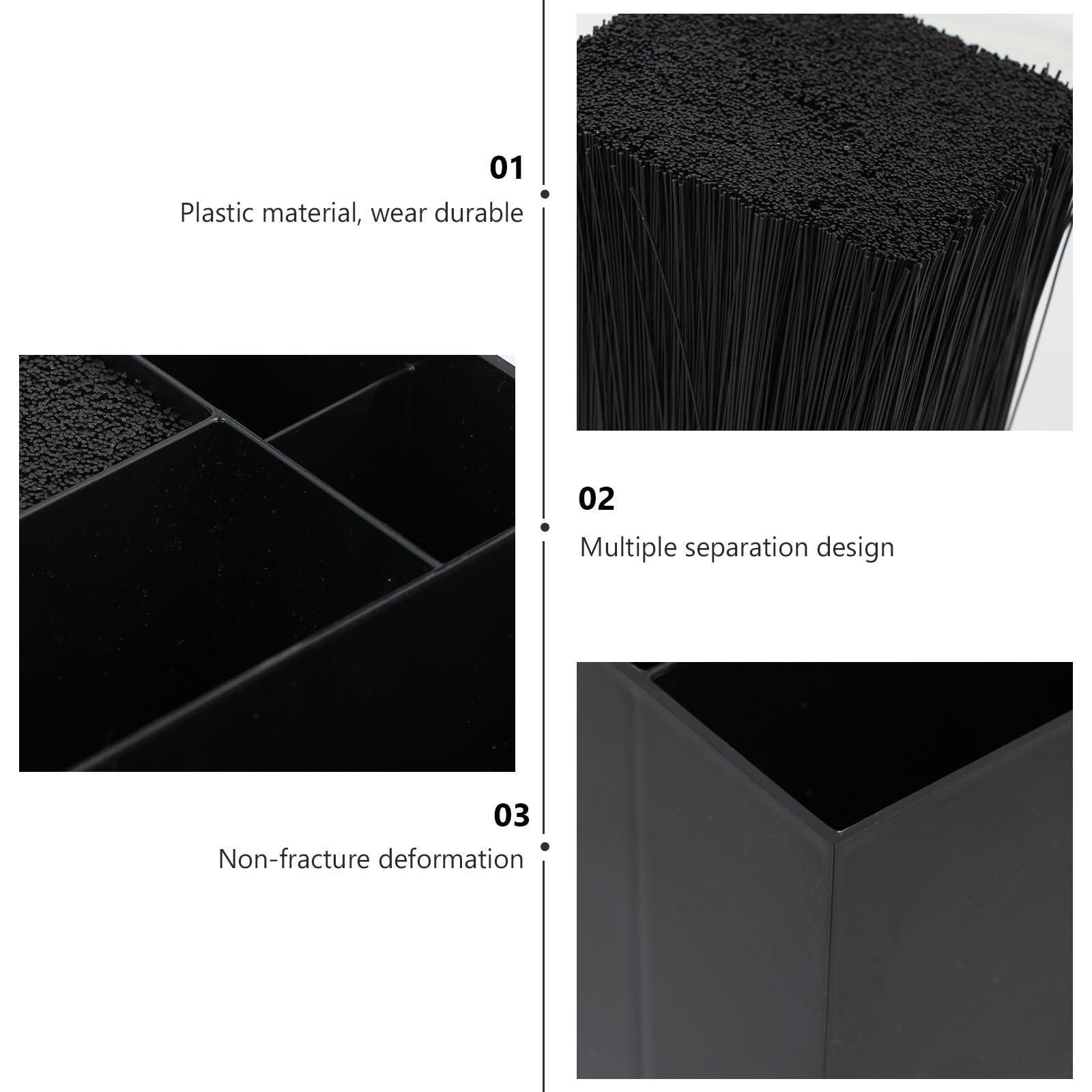 Uonlytech Scatola Portaoggetti da Salone con 6 Scomparti in Plastica Resistente per Forbici e Pettini da Parrucchiere, Organizer Multiuso per Strumenti da, Adatta a Saloni, Bagni