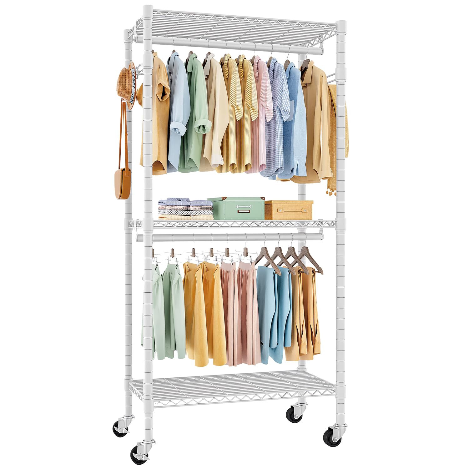 Meuble penderie à roulettes pour corriger le manque de place de rangement
