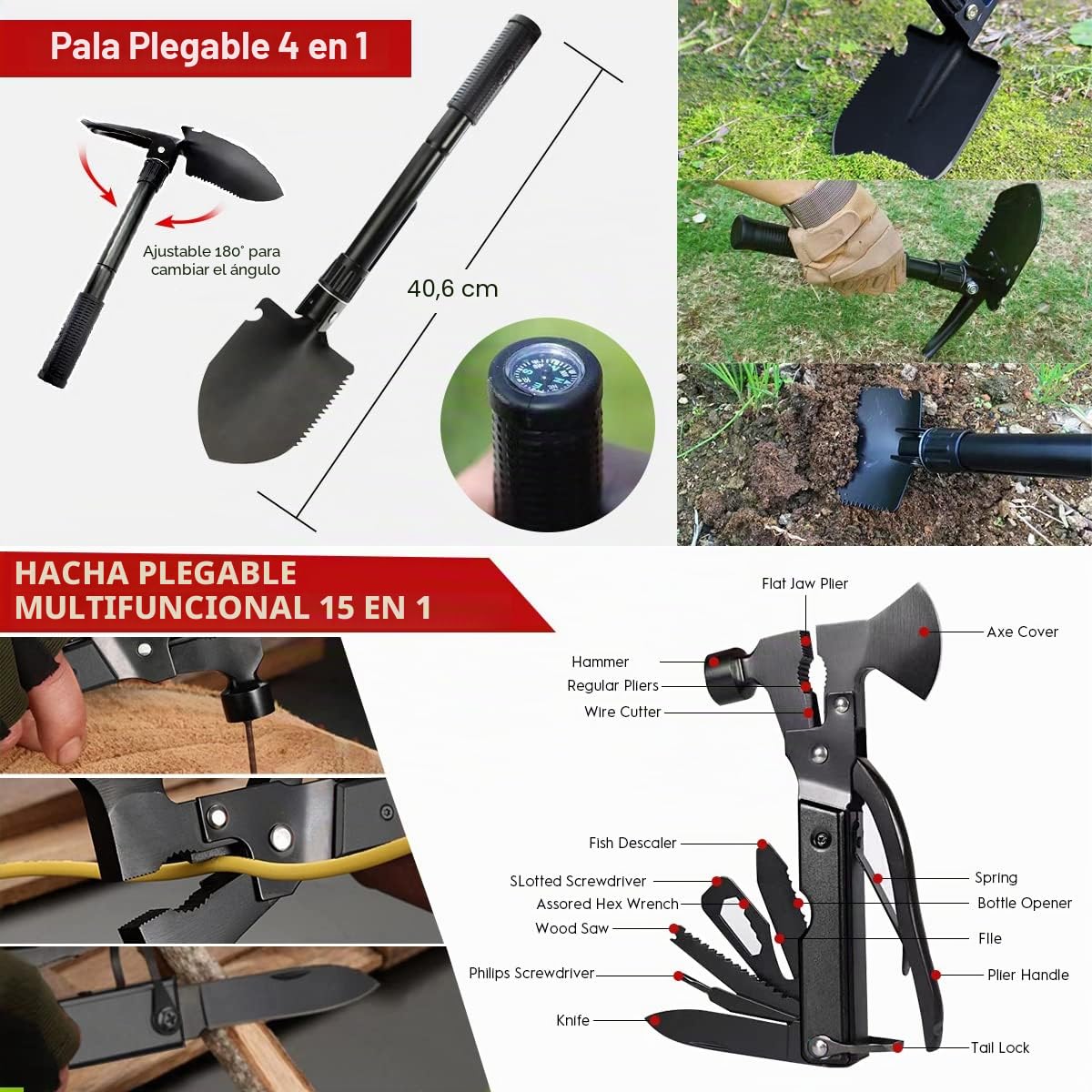 Kits de supervivencia, 222 piezas de equipo de supervivencia de emergencia, kits de primeros auxilios con sistema Molle, bolsa compatible, equipo de campamento al aire libre, kits de emergencia para