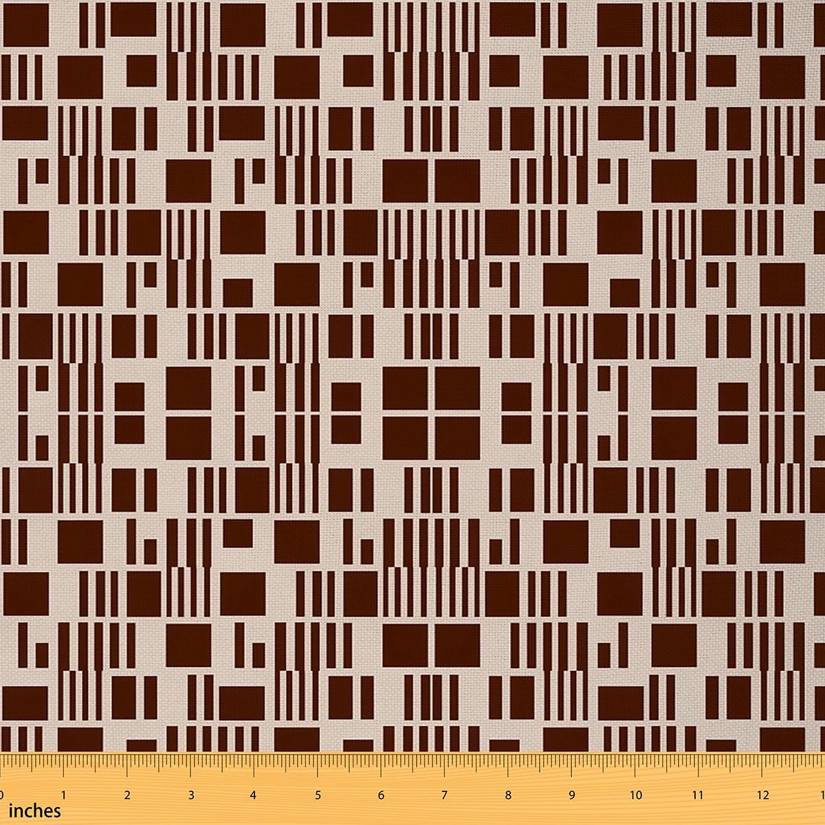 Homemissing Strisce geometriche Tessuto 460x150cm Tessuti morbido per l'arredamento della casa, divano, sedia, cuscino progetti Art Decor astratto per progetti artigianali di cucitura fai da te