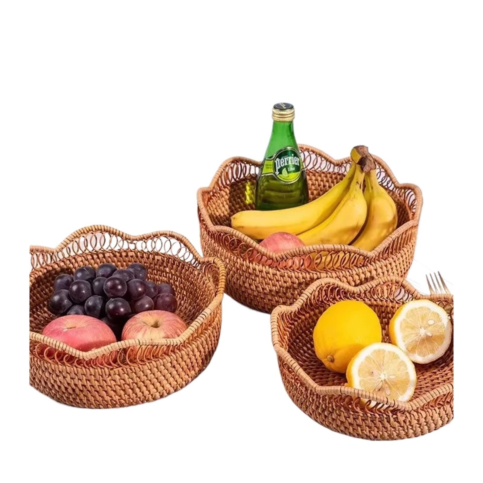 Cestini Portaoggetti In Vimini Intrecciato Cestini portaoggetti in rattan