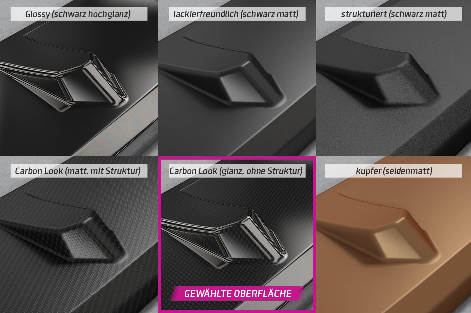 Cup-Spoilerlippe mit ABE Kompatibel mit Porsche 718 Boxster 982/718 Cayman 982 CSL853-C