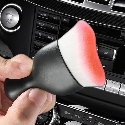 ESEWALAS Herramienta de limpieza para parabrisas de automóvil, cepillo de limpieza de cerdas suaves, cepillo de detalles automáticos, cepillo de