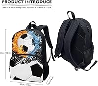 Vista 210 de American Flag Fire Galaxy Pattern Kids Backpack for Boys Girls Elementary Students Bookbag Middle School Bag Lightweight Children Travel Bag