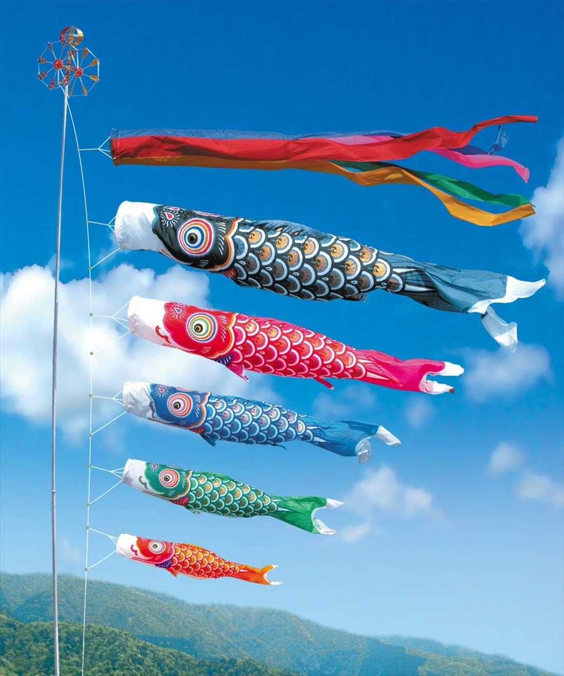 徳永鯉のぼり ゴールド鯉セット4m 8点 こいのぼり