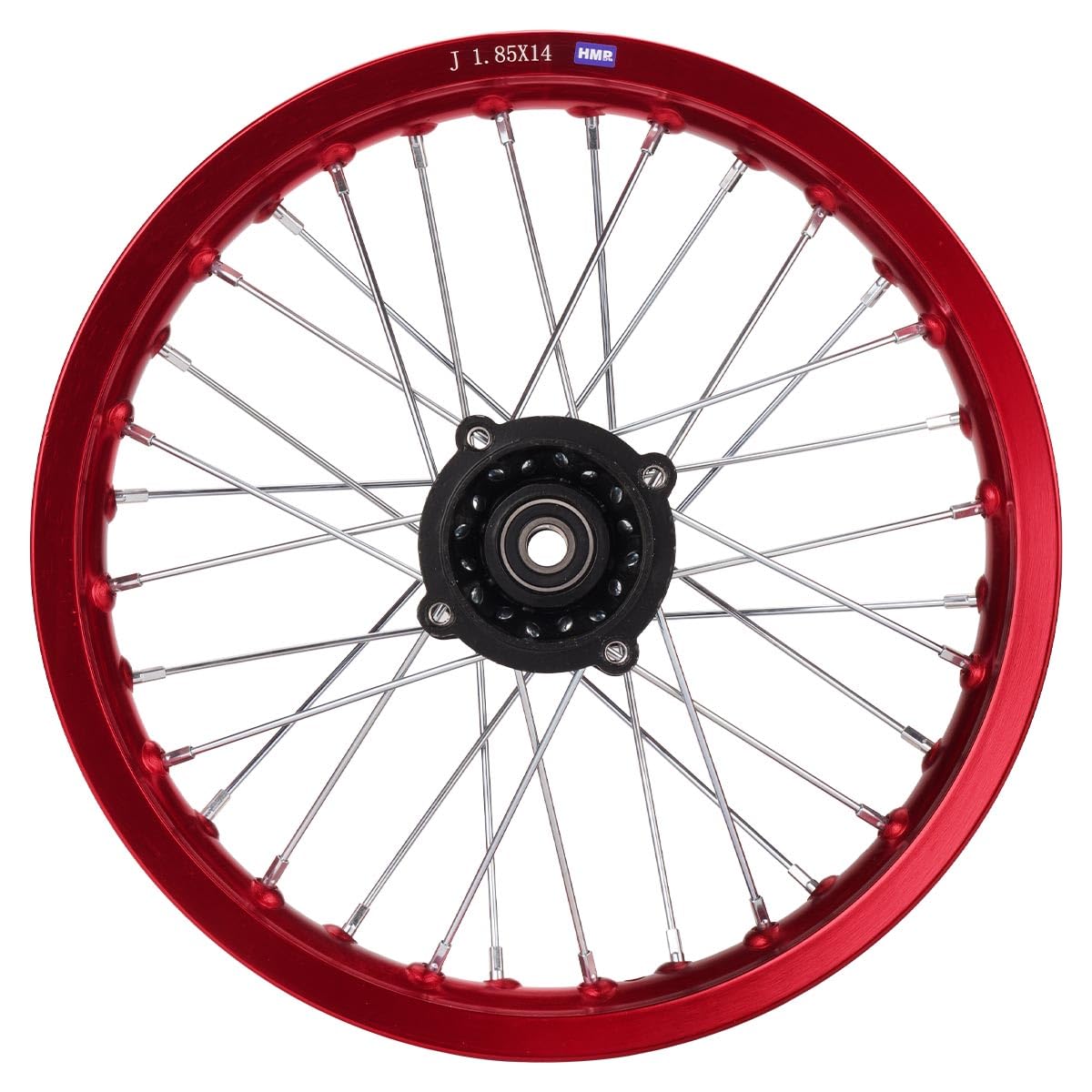 Llanta de aluminio anodizado, 14 pulgadas, trasera roja, 15 mm, tipo 2 Pit Dirt Bike Cross