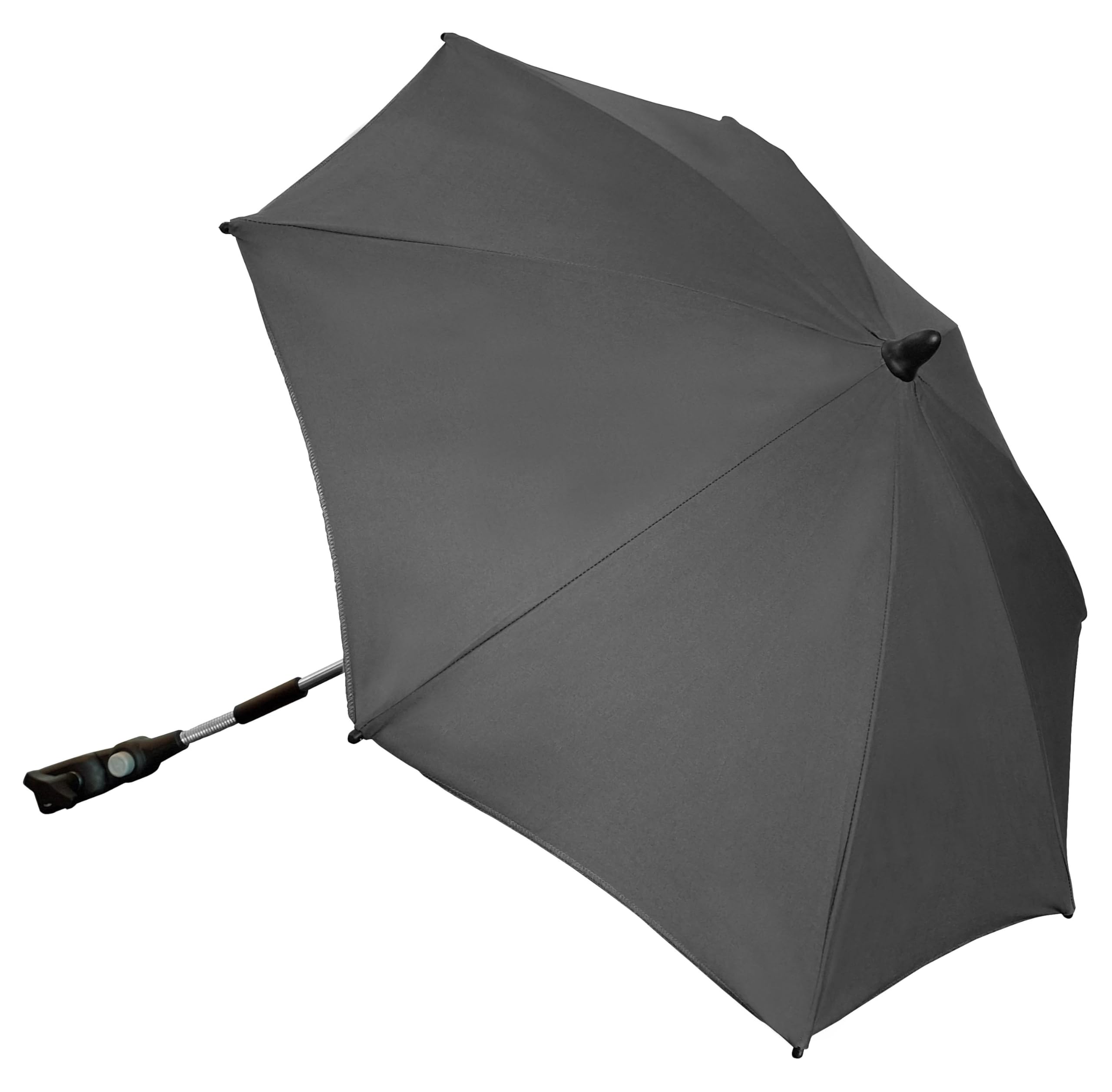 TC BABY'S Sombrilla para cochecito de bebé, universal, anti UV, protección para niños, color gris oscuro