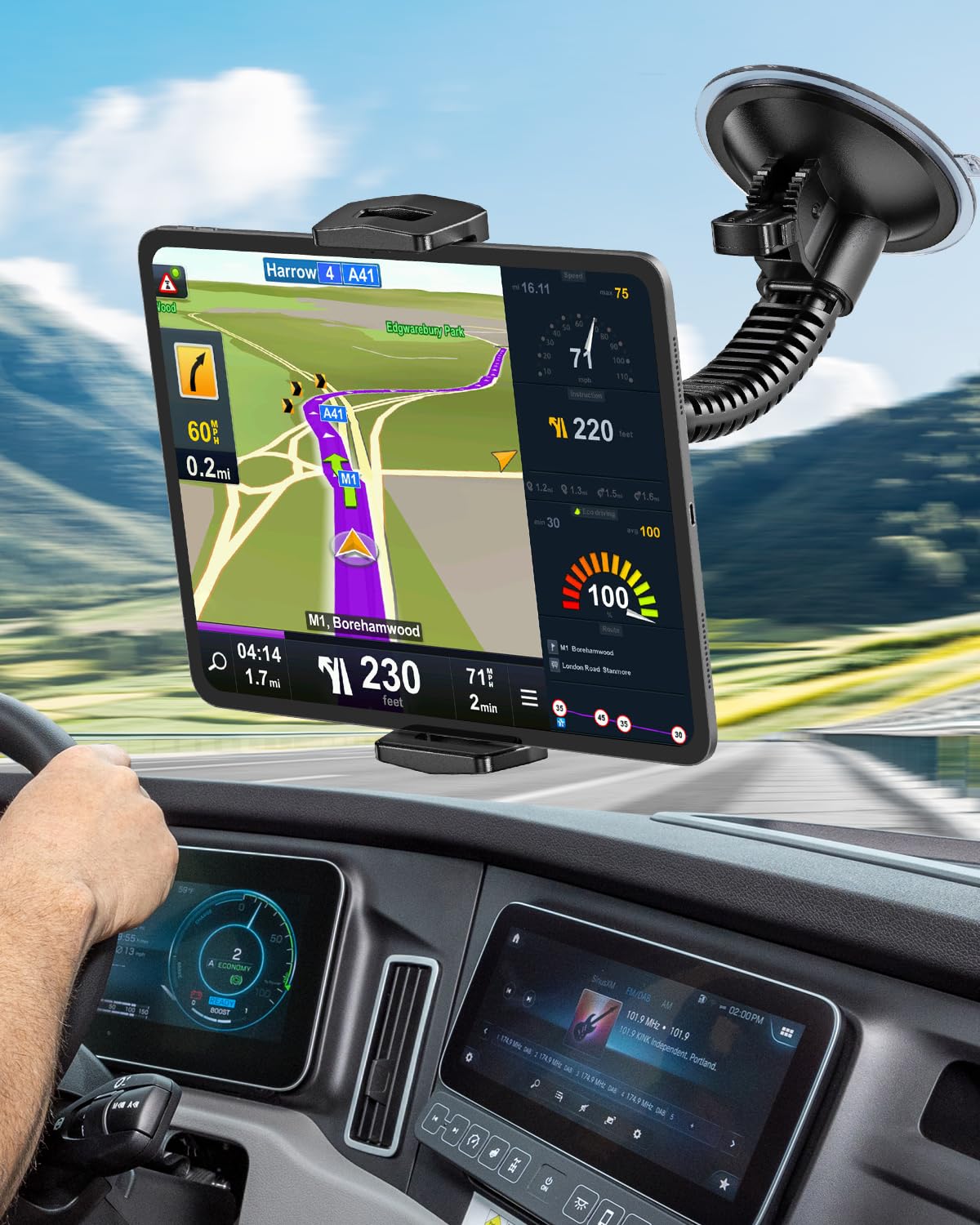 APPS2Car Truck Tablet Holder with Heavy-Duty 4.25