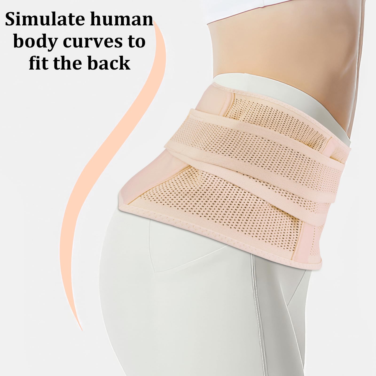 WANYI 4-Patch Postpartum Belly Wrap With Pelvis Belt 2 In 1 - Beige - C