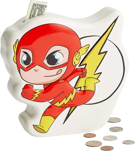 Enesco DC Comics Superfriends The Flash - Banco de monedas, 7.48 pulgadas, multicolor