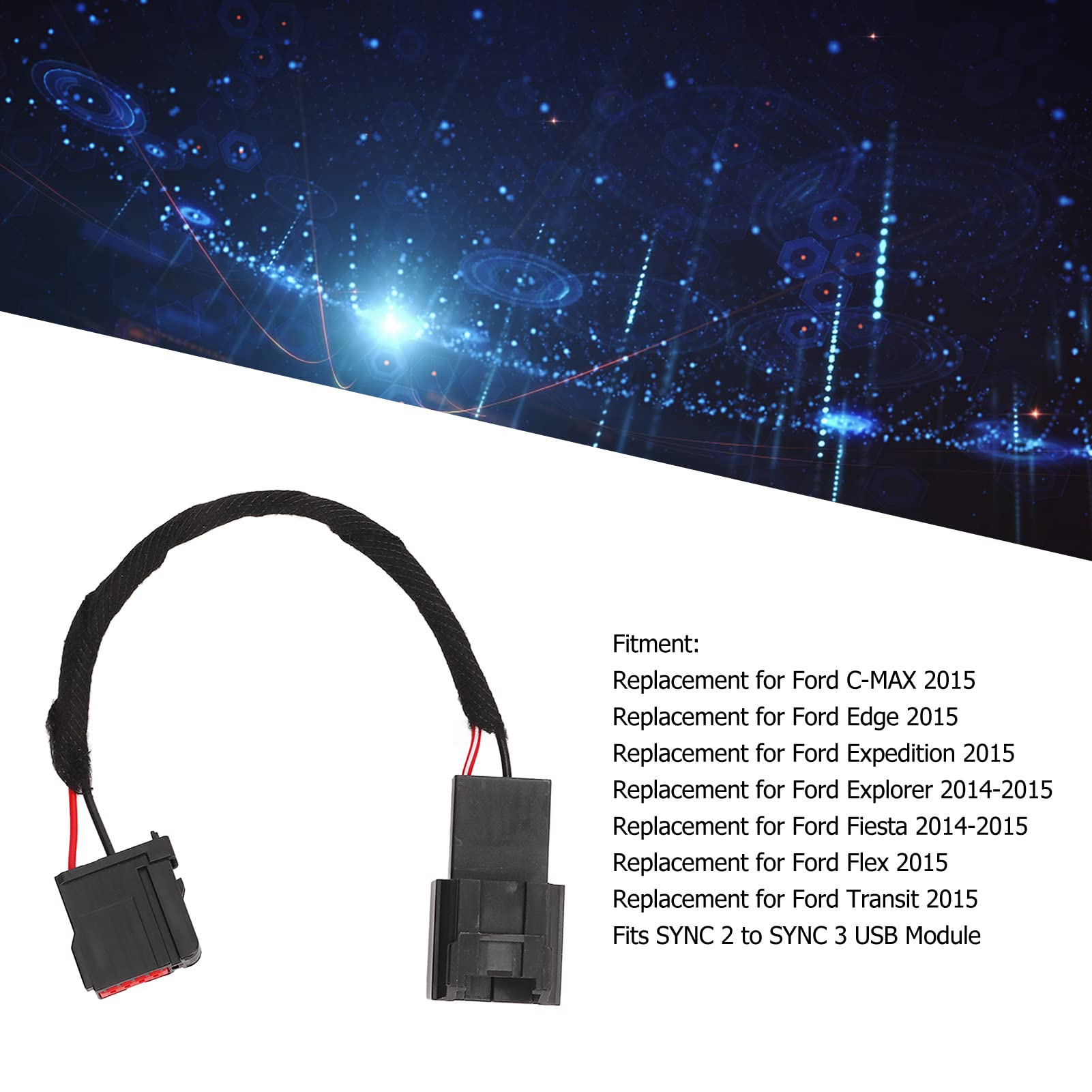 Moduł HUB USB GEN 2a wiązka przewodów wysoka wydajność zamiennik do zacisków i uprzęży SYNC 2 do SYNC 3
