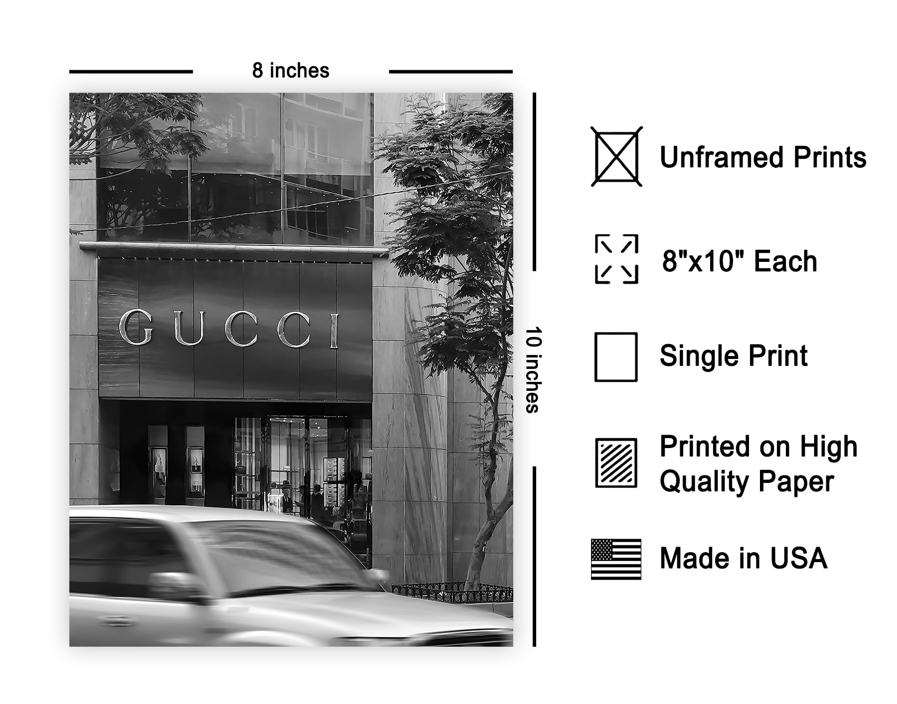 Poster Master Vintage Advertising Poster - Retro Photo Print - 8x10 UNFRAMED Wall Art - Gift for Artist, Model - Store, Fashion, Luxury Brand, Classy, Company, Iconic - Wall Decor for Studio, Office