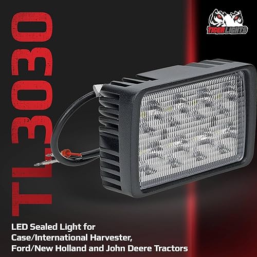 Miniatura 9 de TIGERLIGHTS TL3030 LED Tractor Light 12V Compatible con/Reemplazo Para John Deere AT208435, AT226338, AT208435, AN272464 Luz de inundación
