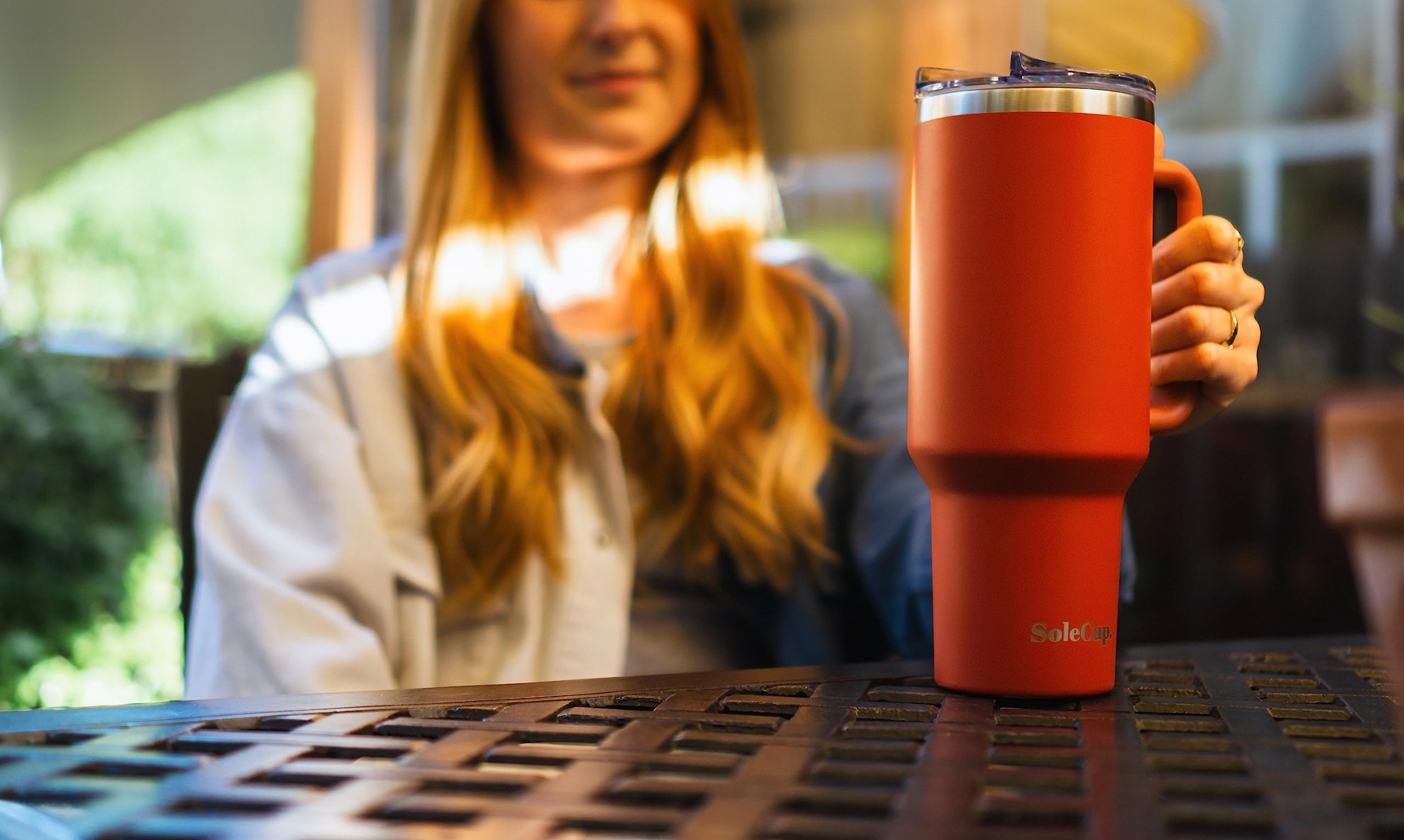 SoleCup. 40oz Travel Mug with Handle, Lid and Two Straws, Drinks Stay Hot for 8 Hours, Cold for 24 Hours, Double Wall Vacuum Insulated Stainless Steel Tumbler - Image 3