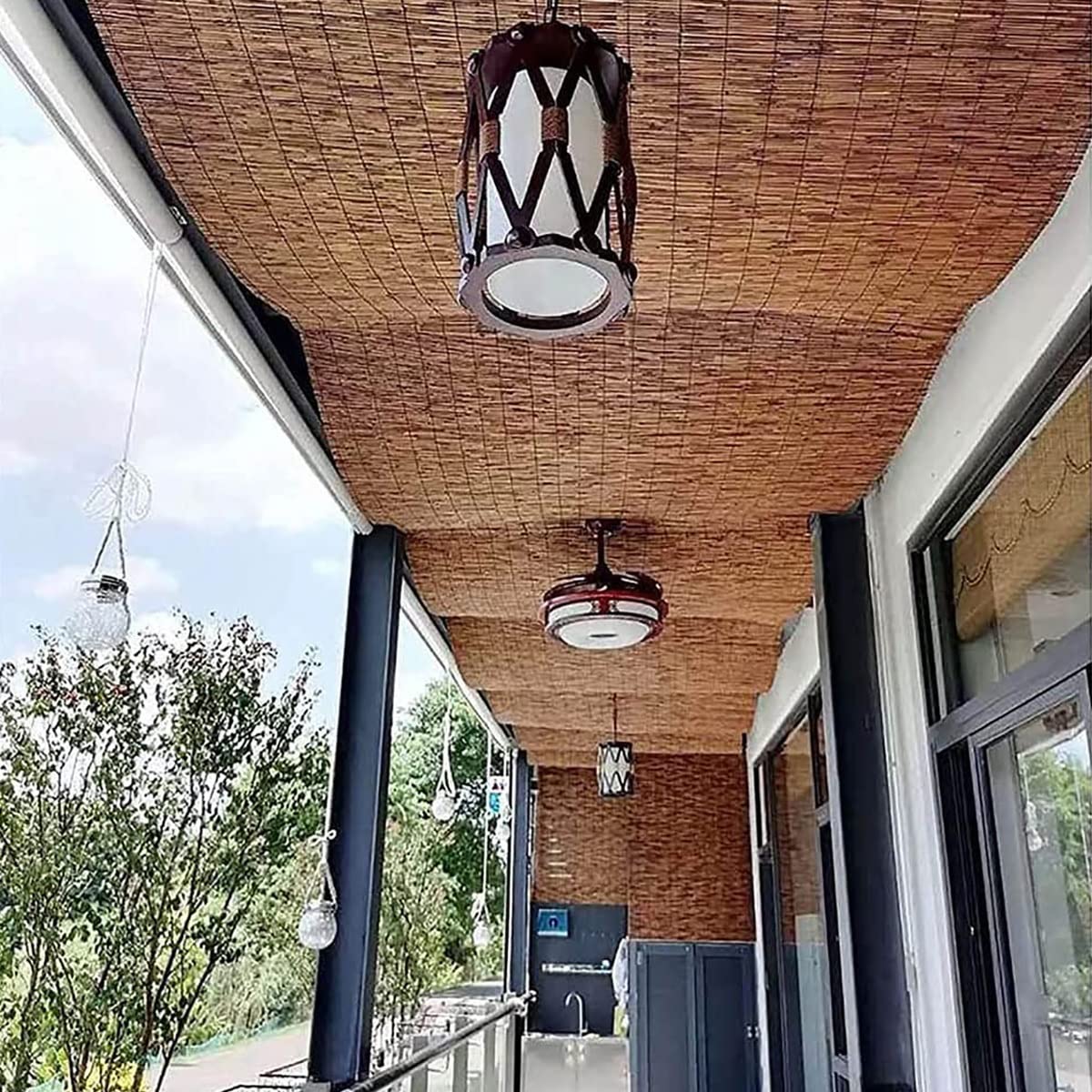 Ogrodzenia ogrodowe rolki naturalne ogrodzenie panele tarasowe dekoracje domowe balkon ochrona prywatności ekran zewnętrzny bambusowy ogrodzenie ekranu (rozmiar: 100 cm x 700 cm (3,3 stopy x 23