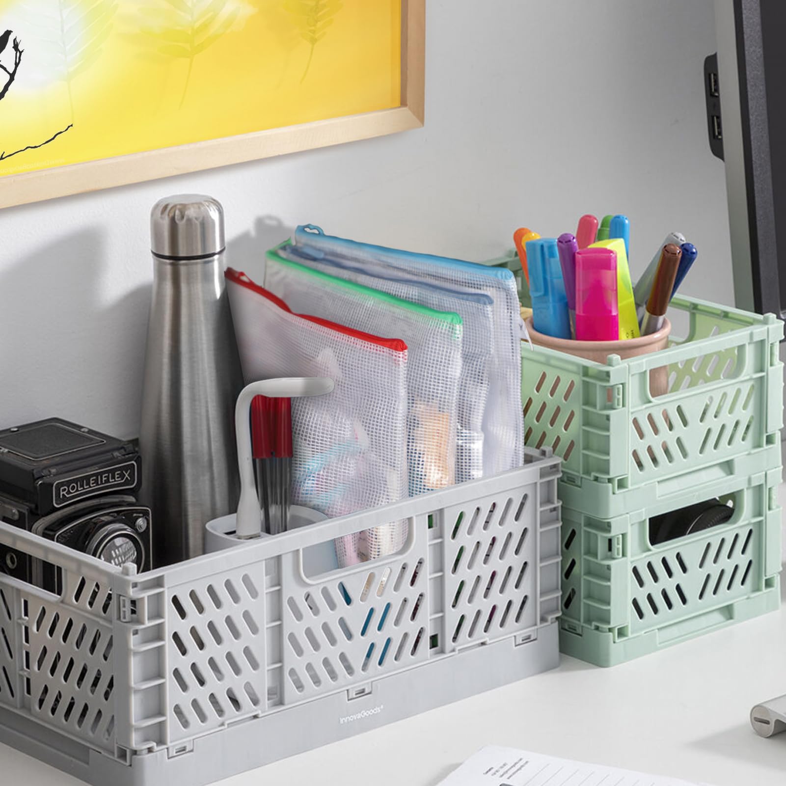 12pcs Mesh Zipper Pouch Bags A4 Puzzle Bag 12 Colors 12 Packs for Organizing Classroom Must Have Storage — view 3