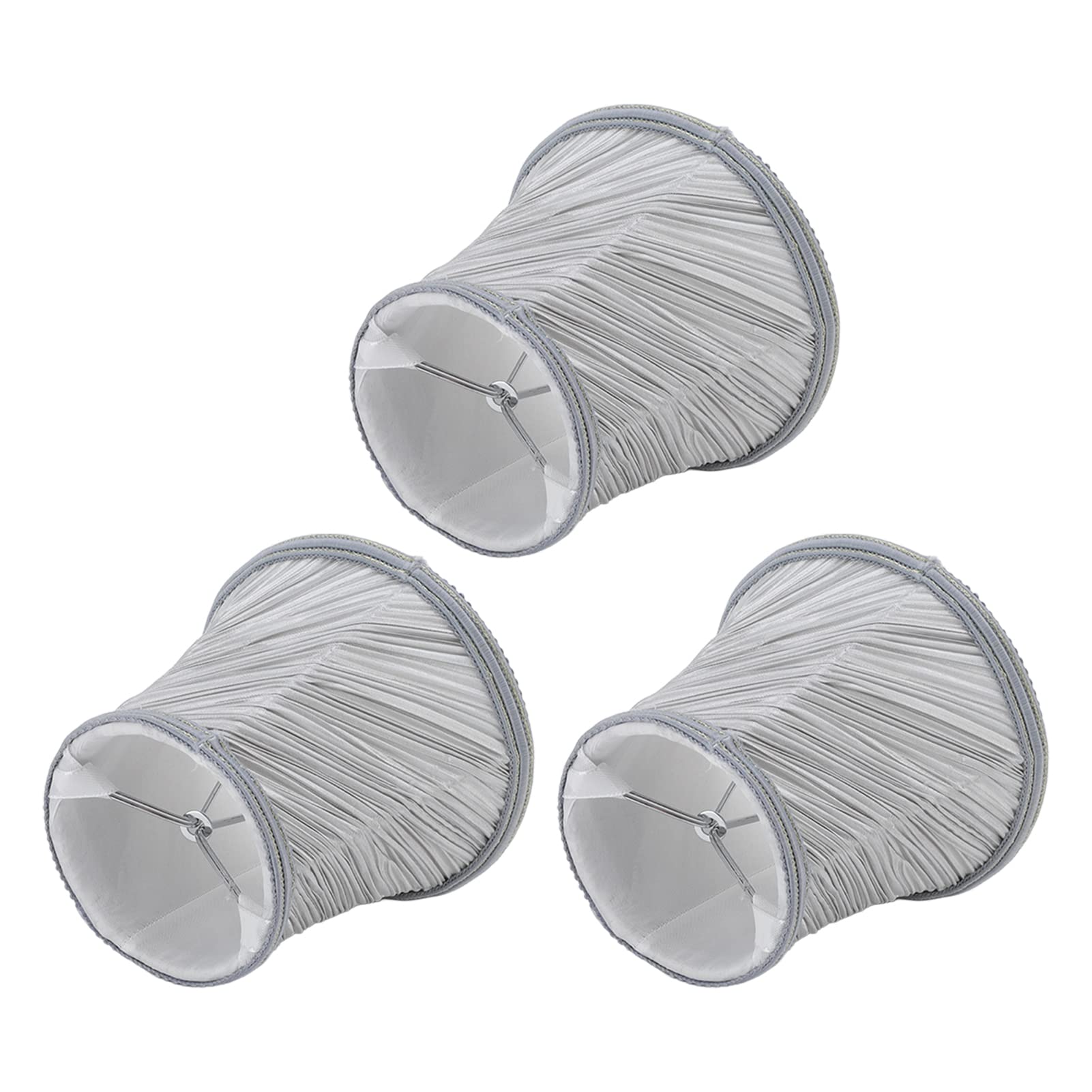 Modern Bell Lampshade Set of 3 for Chandelier Wall and Pendant Light Clip On Lamp Shade Replacement Stylish Design