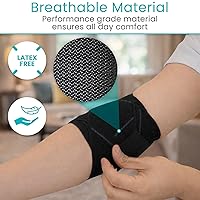 Vista 6 de Vive Elastic Knee Wrap - Ankle, Foot, Calf & Wrist Support for Pain Relief - Compression Bandage for Legs, Edema, Weightlifting, Sports, Plantar