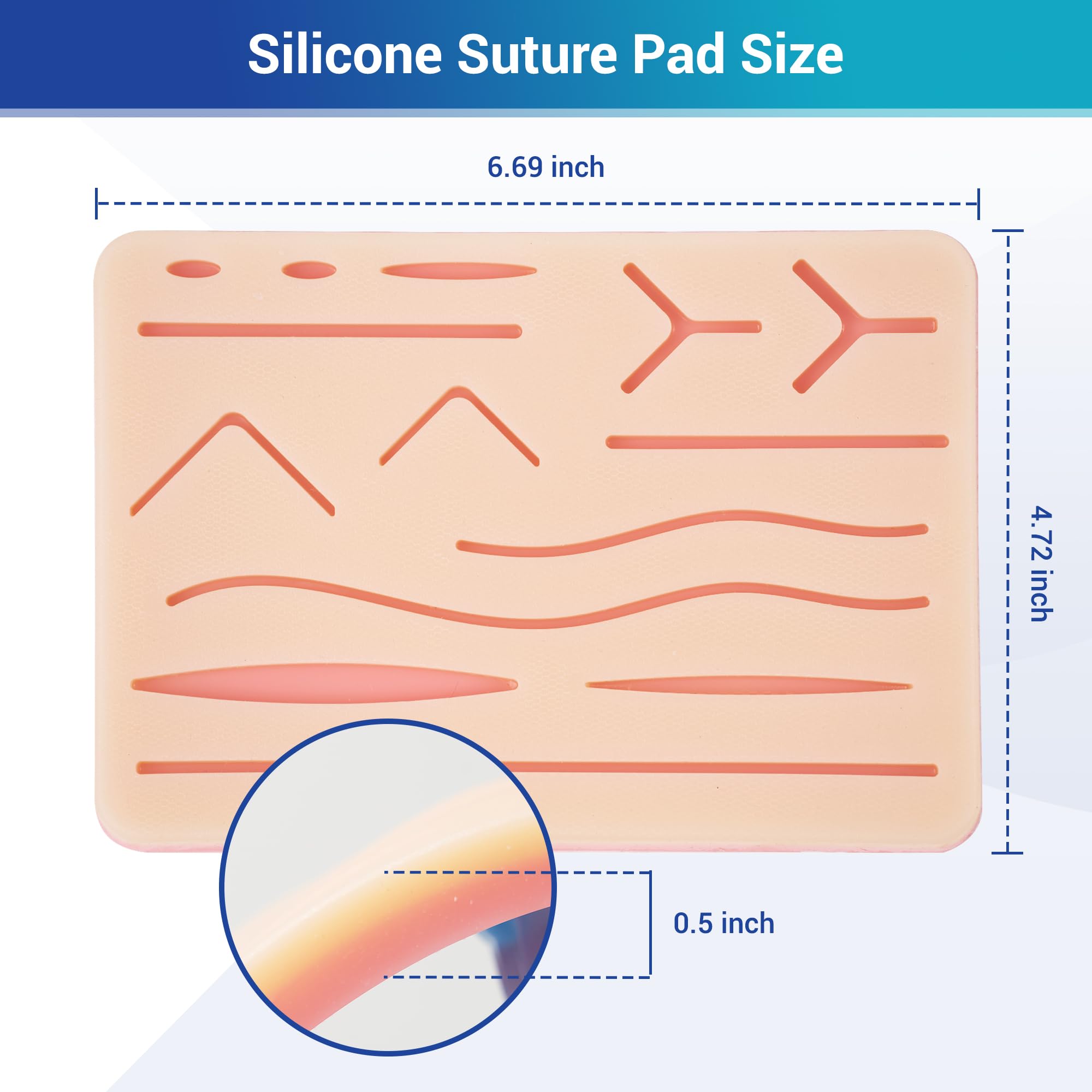 Alcedo Suture Practice Pad for Medical Students, Large Size — Amazon image 5