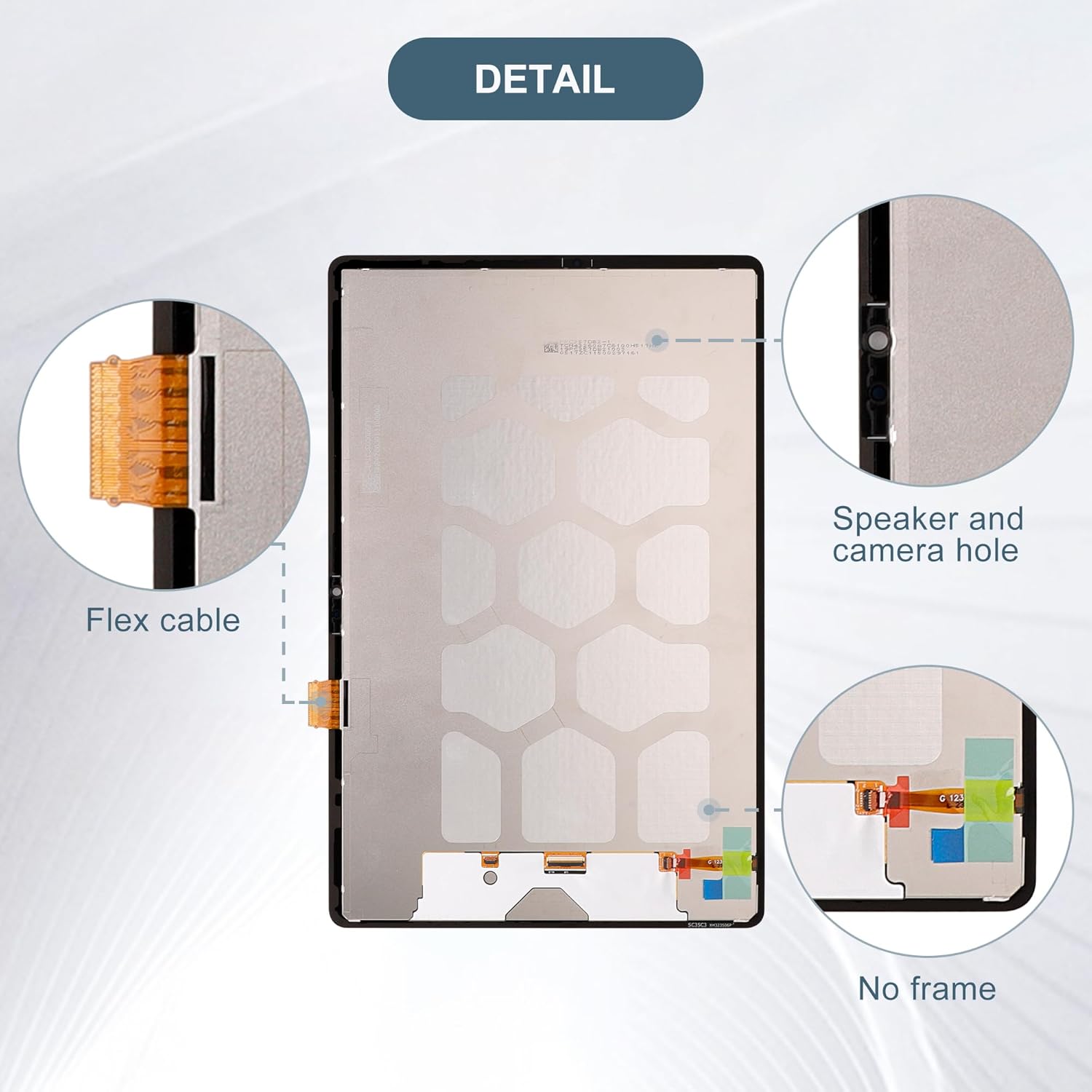 LCD Digital Display Compatible with Samsung Galaxy Tab S9 FE+ SM-X610, SM-X616B 12.4" LCD Display Touch Screen Assembly with Tools