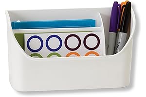 Officemate Magnet Plus Magnetic Organizer in Pristine White: A Wall-Mounted Solution for Uncluttered Spaces
