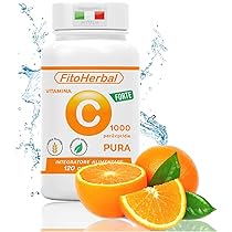 FitoHerbal Vitamina C Pura SENZA ADDITIVI Compresse Alto Dosaggio Integratore Acido Ascorbico Potenzia Sistema immunitario Protegge dai Radicali Liberi Antiossidante Naturale.