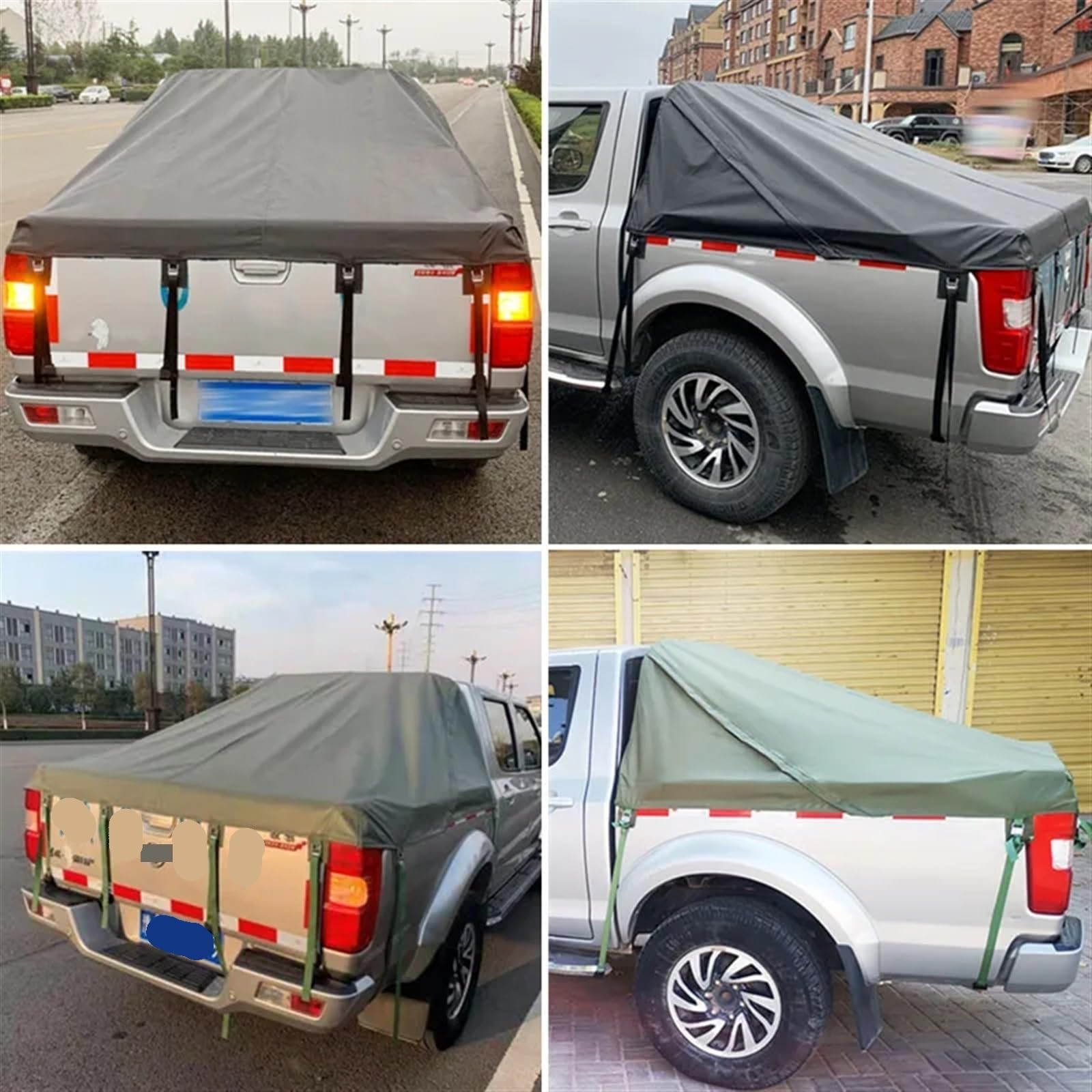 Telo Per Cassone Per Camion Copricassone for camioncino impermeabile Per Sicurezza Delle Merci(Black,5.5-ft. Bed)