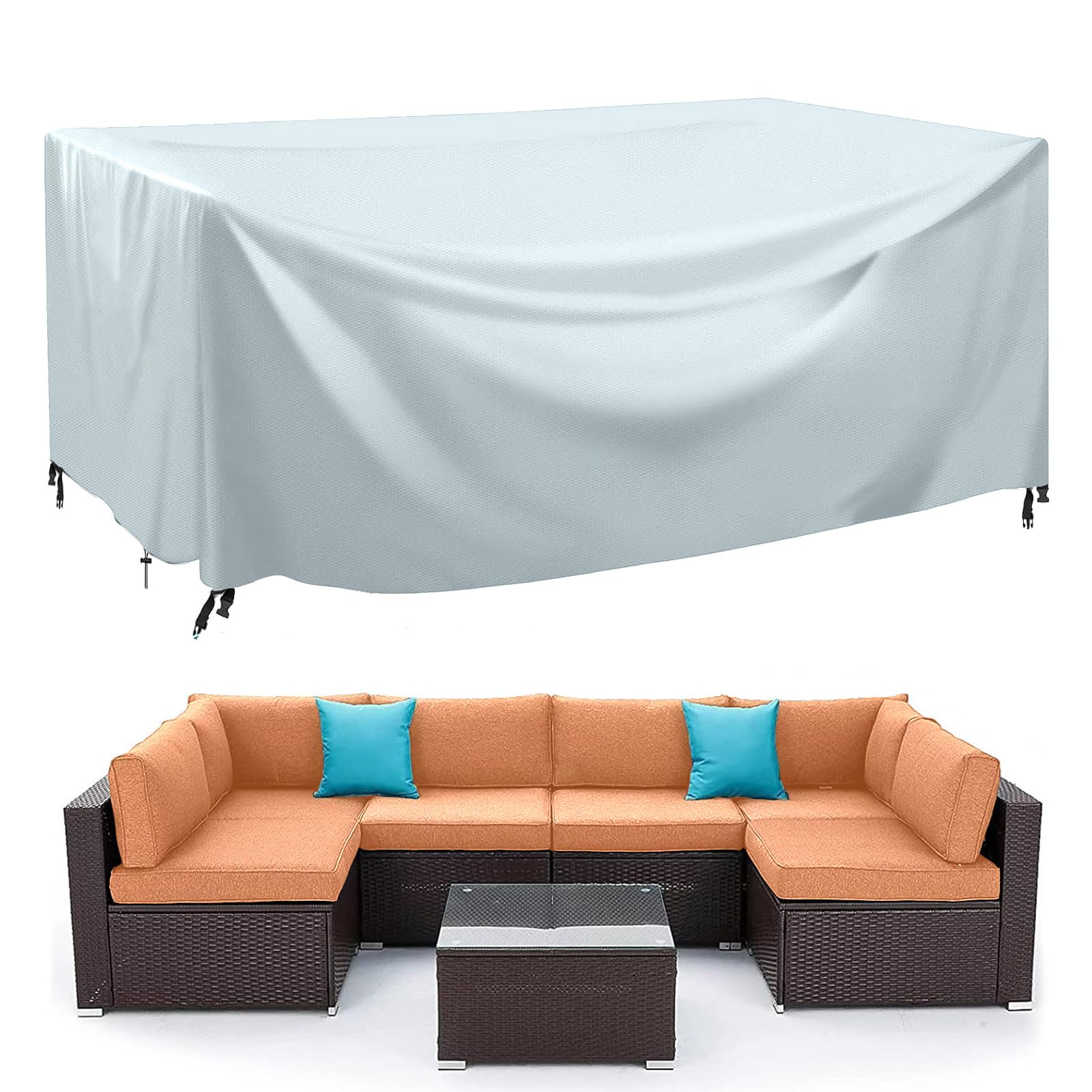 Housse Salon De Jardin 210x160x85cm (LxWxH) 420D Oxford Tissu Housse De