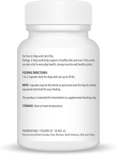 Miniatura 2 de Ceva Derma-3 Cápsulas blandas, ácidos grasos omega-3 y suplemento vitamínico para perros y gatos pequeños (60 unidades)