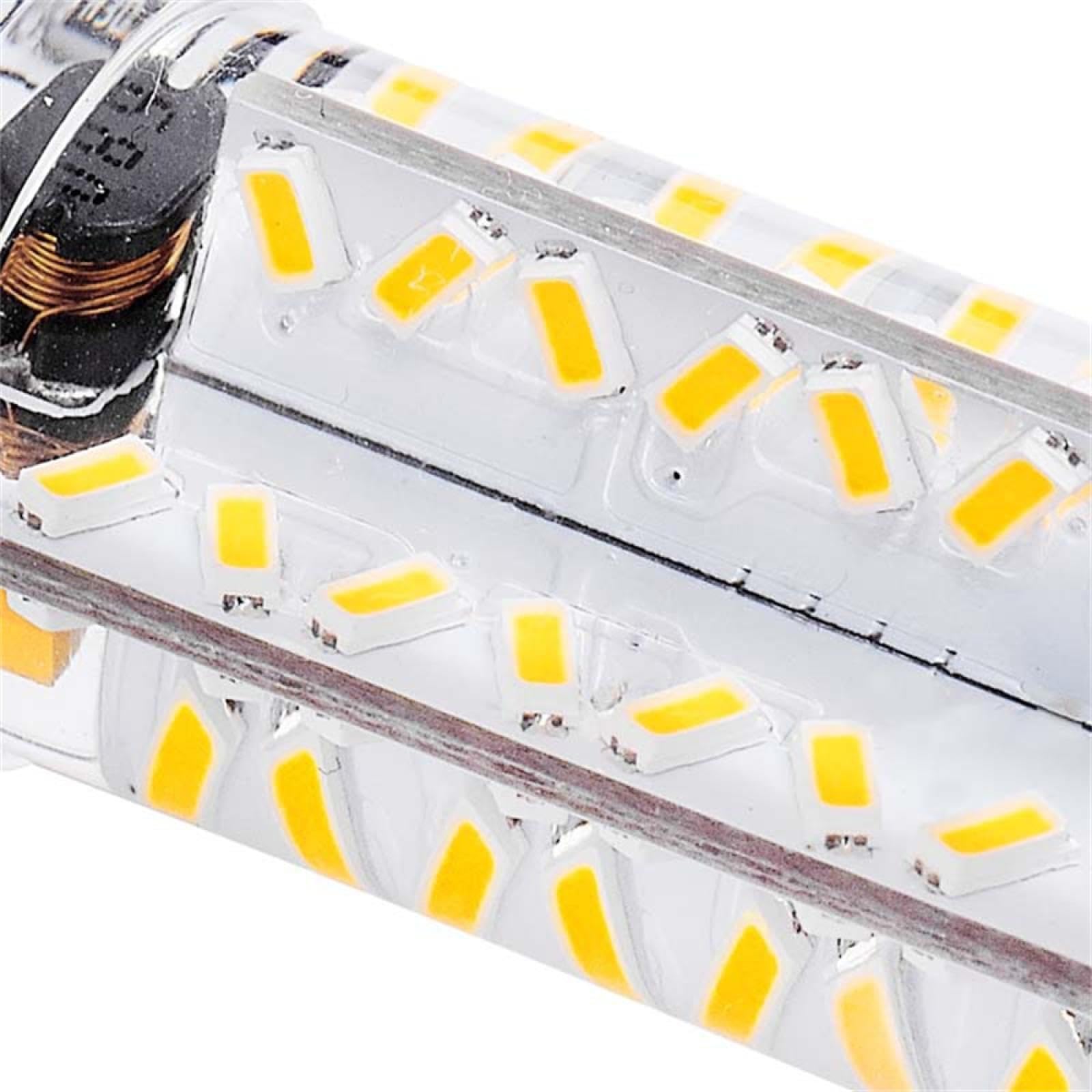 Ampoule LED G4 5W à culot à deux broches sans scintillement 6000 K lumière du jour AC/DC 12V 7W T3 G4 à culot à deux broches en silicone pour éclairage domestique 5PC 7W-blanc chaud
