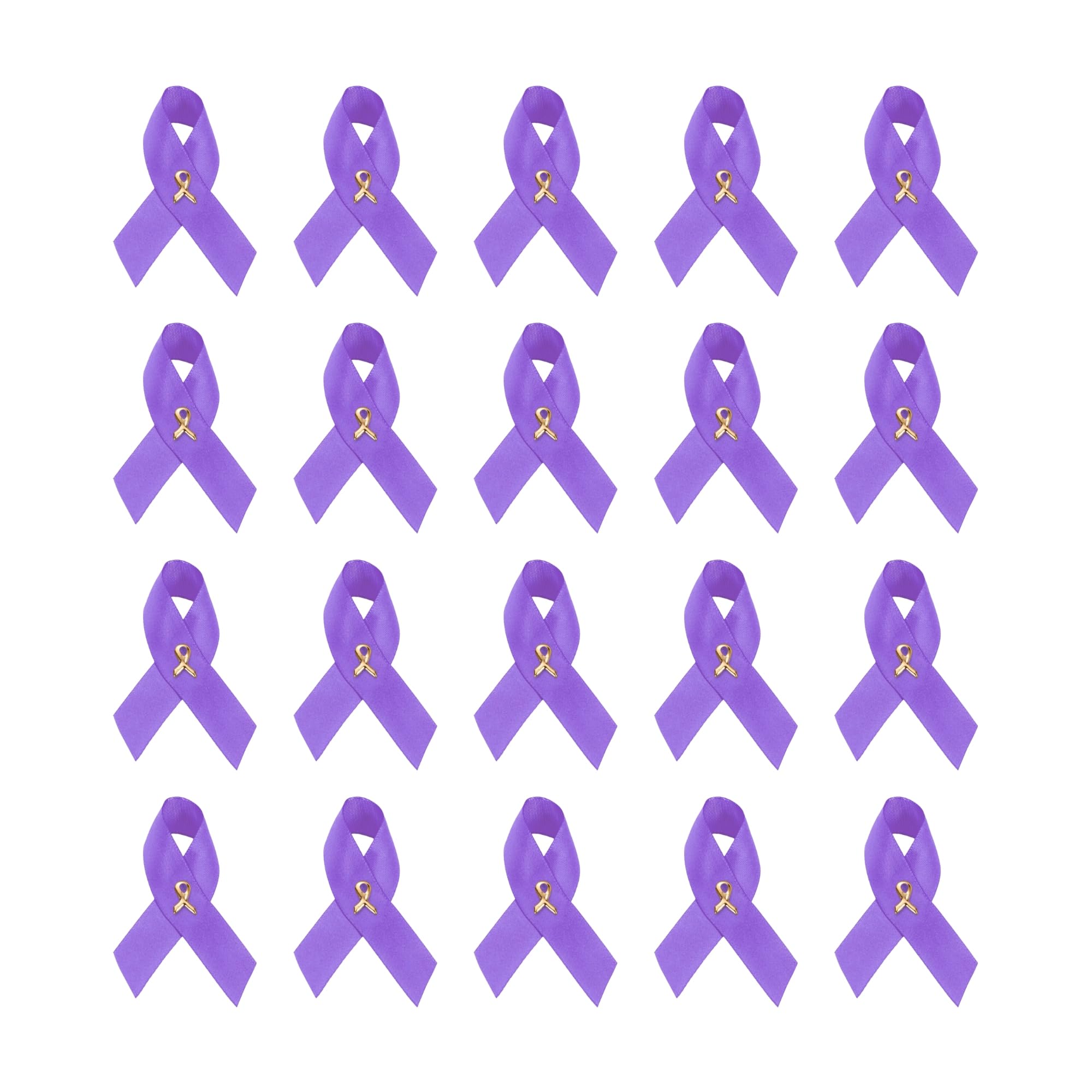 1/2/5/10/25/50/100pcs Satin Awareness Ribbon Pins (Pick your color), for Cancer &amp; Disease Awareness, Bulk Quantities for Fundraising, Events, Gift Giving